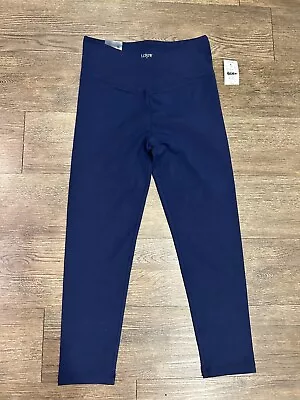 J. Crew Cropped Crossover Leggings Womens Small High Rise Navy Blue S Everyday • $15