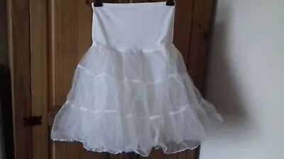 Cream Pettiskirt Petticoat Underskirt Layered - 24  Waist - 24.5  Long • £3.99