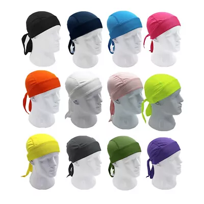 Cooling Helmet Liner Do Dew Rag Skull Cap Beanie Bandana Men Women Head Wrap Hat • $3.99