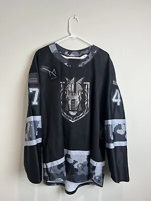 MIC AHL Silver Knights Game Issued Guay Military Knight Jersey. • $495