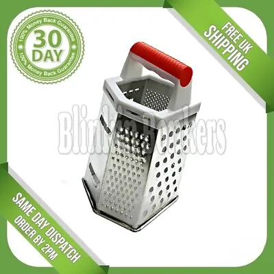 Large Kitchen 6 Sided Tower Cheese Food Vegetable Carrot Grater Slicer Shredder • £5.89