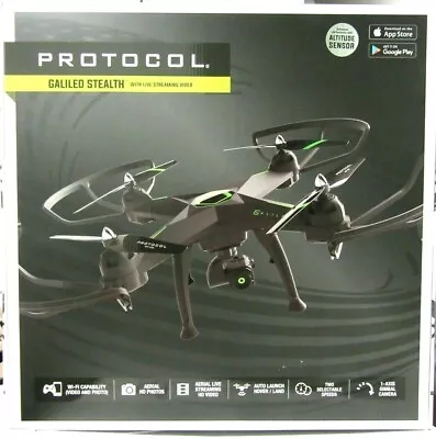 Protocol Galileo Stealth Quadcopter Drone With Camera - Ready-to-Fly - Black • $94.99