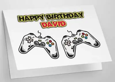 Personalised XBOX Controllers Birthday Card For Gamers - With Envelope • £2.99