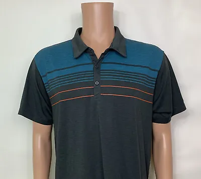 Mountain Hardwear Men's Dri-Release Frequentor Stripe Polo Shirt L Wicking Wool • $19.50