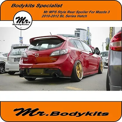 Mr Bodykits MPS Plastic Made Rear Spoiler Wing For Mazda 3 2010-2012 BL Series H • $315