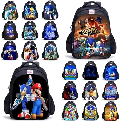 £14.95 • Buy Sonic The Hedgehog Boys Backpack School Rucksack Shoulder Bag Bookbag Kids Gifts