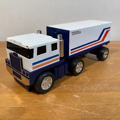 Vintage TONKA Friction Drive White Semi Truck And Trailer - Made In Japan • £16.99