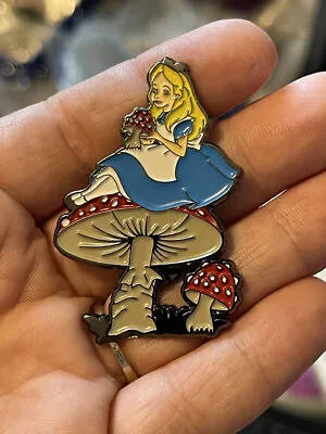 Alice In Wonderland  Alice On Mushroom Pin  • $11.99