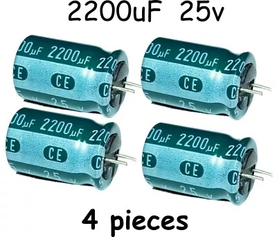 2200uF 25v Electrolytic Capacitor Samsung SSL Radial 85deg. - 4 Pcs • £2.75