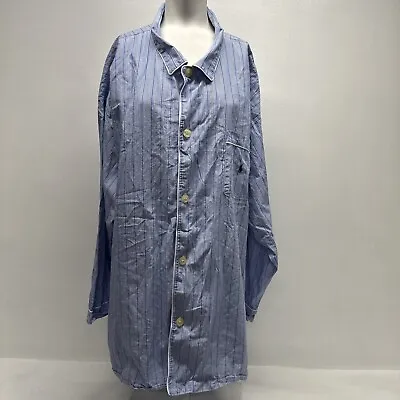 Polo Ralph Lauren Button Down Shirt Collared Long Sleeve Striped Blue Size 3X • $24.99