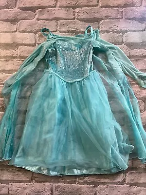 Disney Frozen Princess Elsa Dress Up Costume Play Dress Size 4 • $9.99