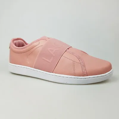 Women's LACOSTE 'Carnaby Evo Slip On' Sz 7 US Shoes Pink | 3+ Extra 10% Off • $69.99