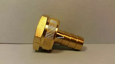 Solid Brass Garden Hose Swivel Fitting 3/4  Inch Female GHT X 1/2  Hose Barb  • $9.45