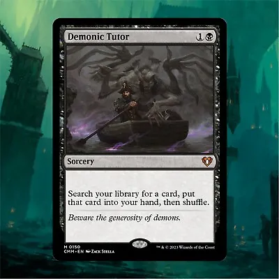 [mtg] [magic]  Demonic Tutor - Cmm [nm] • $34.10