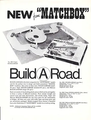 Matchbox Original Promo Leaflet  Carry Case / Build A Road  USA 1966 • $30