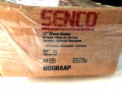 Bx. Of 40k - Senco  # B06baap - 1/2  X 3/8   22 Ga. Galv.  Fine Wire  Staples • $54.99