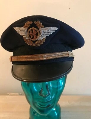 £54.27 • Buy Airline Captian Pilot Visor Hat Gold/silver Bullion Nice Aviation-