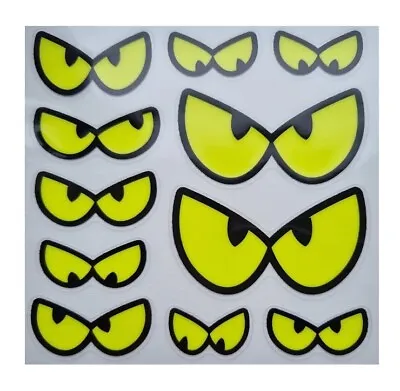 HALLOWEEN Glow In The Dark Eyes Window Stickers DECORATION PARTY Stare Watching • £3.49