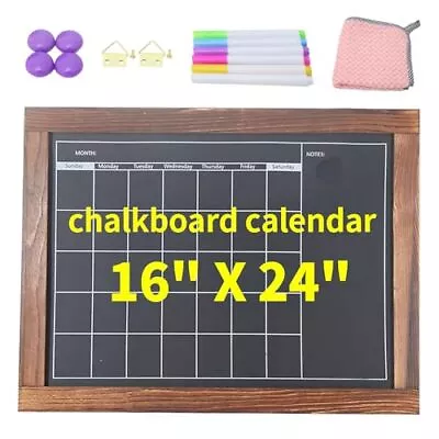 Magnetic Chalkboard Calendar For Wall Monthly Planner Board 16x24  Calendar • $42.06