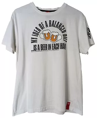 Xplicit Raw To The Core Men's Beer In Two Hands T-Shirt Size XL • £7.45