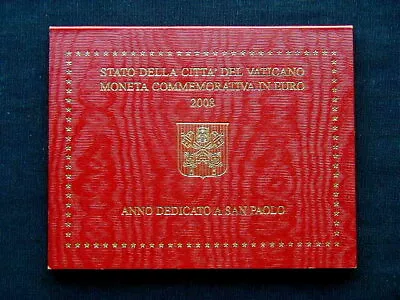 2008 Vatican ITALY Rare Bimetallic 2 Euro Coin UNC St. Paul In Official Folder • $89.99