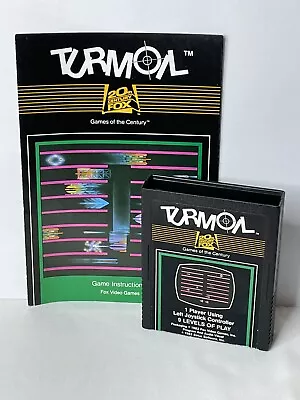 Turmoil (Atari 2600 1982) Fox Authentic Cartridge Manual Cleaned Tested • $16.99