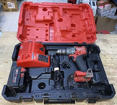 Milwaukee 2904-20 M18 FUEL 1/2” Hammer Drill Driver With Battery 5.0AH Charger  • $142.50