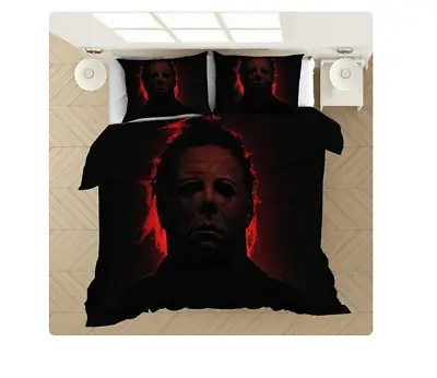 Halloween Gift Idea Michael Myers Horror Ver2 Bedding Duvet Cover Set (4pcs) • $59.99