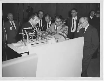 Wernher Von Braun Other Men Looking At Saturn Rocket Original Photograph Alabama • $34.99