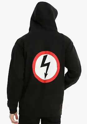 Marilyn Manson ANTICHRIST SUPERSTAR BOLT LOGO Zip Up Hoodie Sweatshirt NEW • $49.95