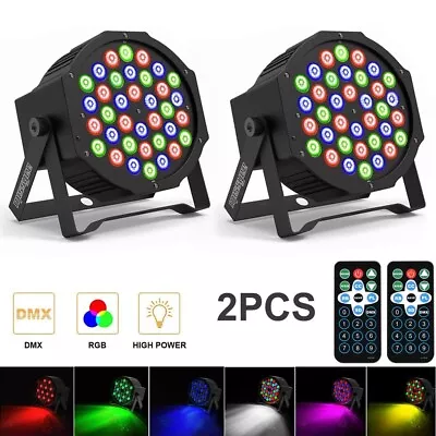 2Pack 36 LED RGB Stage Lighting PAR Light DMX Beam Party DJ Disco Lights • $49.99