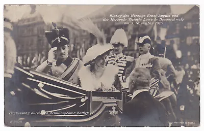 Postcard Duke Ernst August Duchess Victoria Luise 1913 Braunschweig School Inspector • £14.46