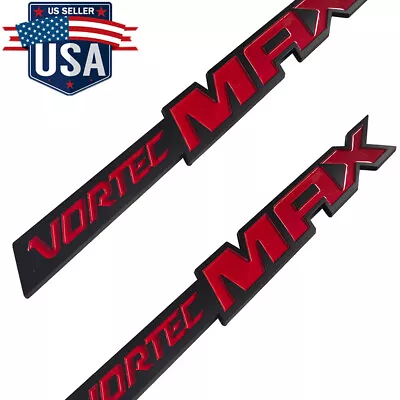 2* Black Red Vortec Max Door Emblem Badges For Silverado Sierra 3D Sticker Decal • $13.99