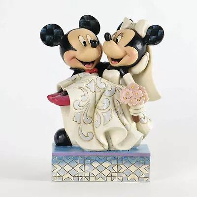 Disney Jim Shore Wedding Figurine Mickey Mouse And Minnie Mouse 6.62  High • $69.49