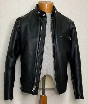 $339.99 • Buy Schott Perfecto 641 Size 36 Leather Caferacer Motorcycle Jacket With Liner
