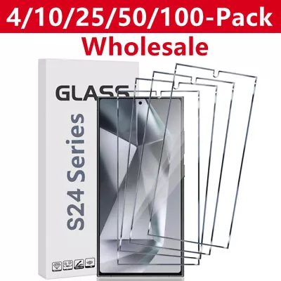 Wholesale Bulk LOT Tempered Glass Screen Protector For Galaxy S24 Ultra/S24 Plus • $13.99