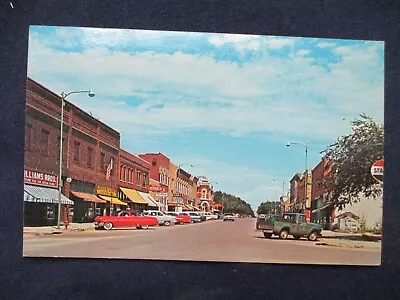 1950s Mankato Kansas Street Scene & Cars Postcard • $5.50