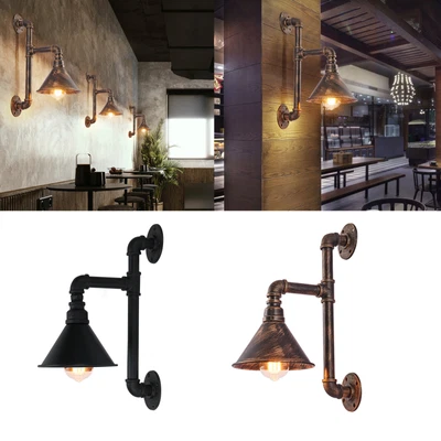£8.89 • Buy Industrial Wall Pipe Lamp Retro Light Steampunk Vintage Wall Lamp Sconce UK