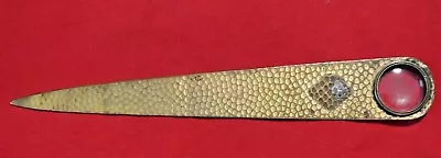 Vintage Metal Arts Co. Rochester NY Hammered Bronze Magnifier Lens Letter Opener • $19.99