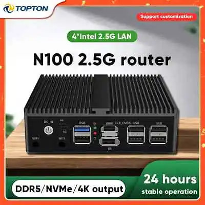 12th Gen N100 PfSense Router N5105 N5100 4xIntel I225 I226 2.5G LAN NVMe Mini PC • $239.99