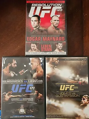 UFC DVD Lot Jones Vs. Gustafsson 165 171 125 Hendricks Lawler Edgar Maynard  • $19.99