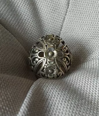 Silver-tone RING Maltese Cross-themed Dome-shaped Costume Lightweight Size 7 • $16.88