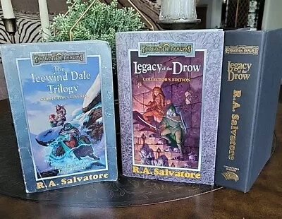 R.A. SALVATORE FORGOTTEN REALMS (2) Legacy Of Drow HC Icewind Dale Triligy PB • $43.27