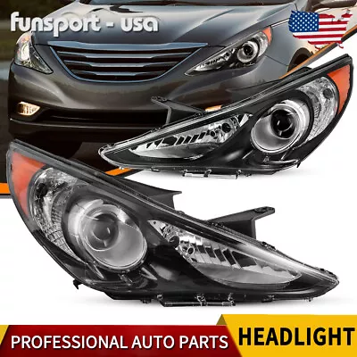 For 2011-2014 Hyundai Sonata Black Housing Amber Corner Projector Headlights • $99.55