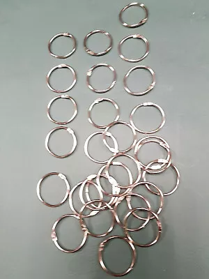 38mm Silver Metal Hinged Split Binding Rings X100 For Albums Key Chains Etc • £18