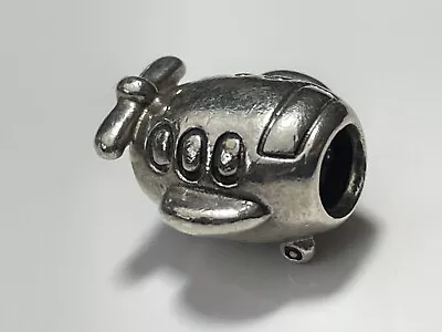 PANDORA 'ALE' '925' Sterling Silver Aeroplane Bead Charm Pendant Travel Holiday • £10.99