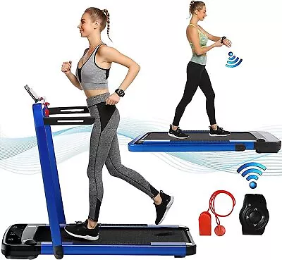 Treadmill Foldable Running Walking Machine App Control 2 In 1 For Home Fitness • $178.99