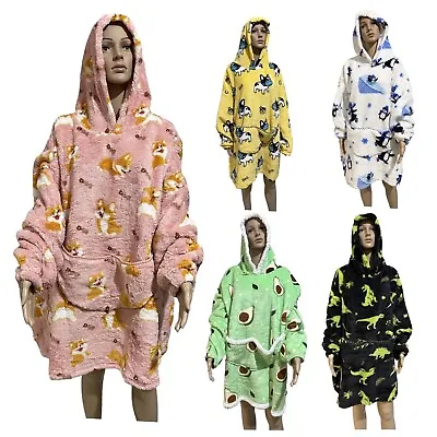 Adult Kid Winter Soft Oodie Comfy Hoodie Nightware Fleece Blanket Hoody Pullover • $55