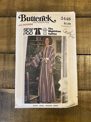 Vtg Butterick Sewing Pattern Womens Caftan Size Medium #3448 Sew & Go CUT • $8.99