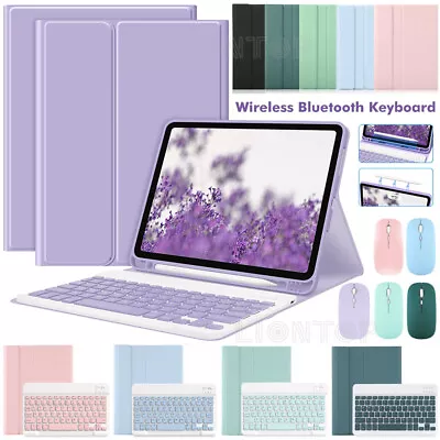 For IPad 9th 8th/7/6 Gen Air 4/3 Pro 11 Bluetooth Keyboard Case Cover With Mouse • £18.99